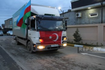 Cəlilabaddan Türkiyə üçün 16 yük maşını ilə yardım göndərilib 