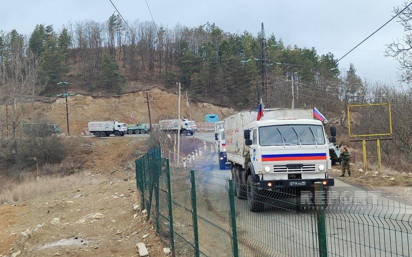 Laçın yolundan sülhməramlıların 71 avtomobil maneəsiz keçib 