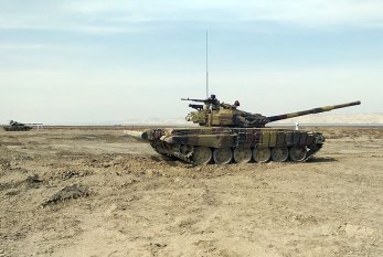 Azərbaycan Ordusunun tank bölmələrinin döyüş hazırlığı yoxlanılıb 