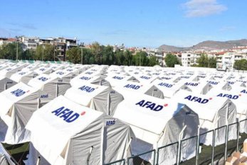 AFAD: Zəlzələ bölgəsində 332 çadır şəhərciyi yaradılıb 