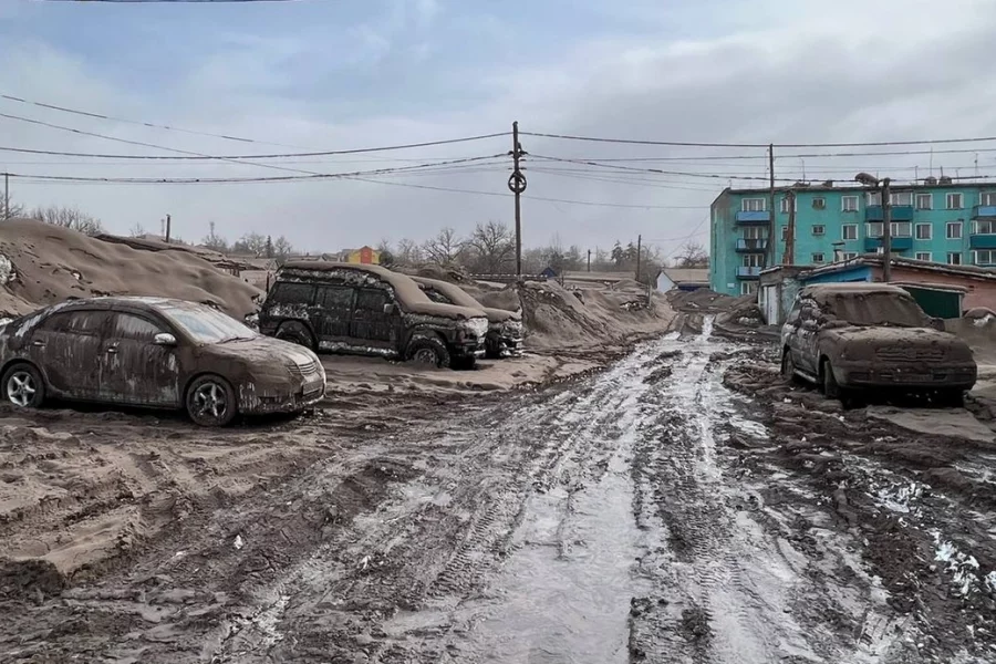 Rusiyada kənd külün altında qaldı - FOTOLAR