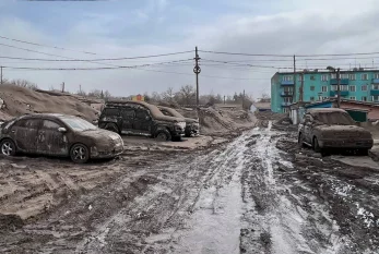 Rusiyada kənd külün altında qaldı - FOTOLAR