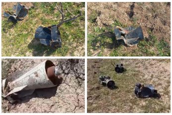 Sumqayıtda top mərmisi və aviabomba qırıntıları tapıldı - VİDEO