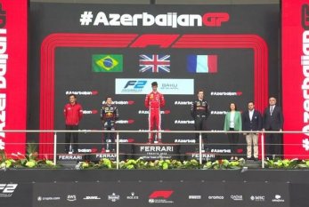 “Formula-2” üzrə Azərbaycan Qran-prisinin qalibləri mükafatlandırıldı 