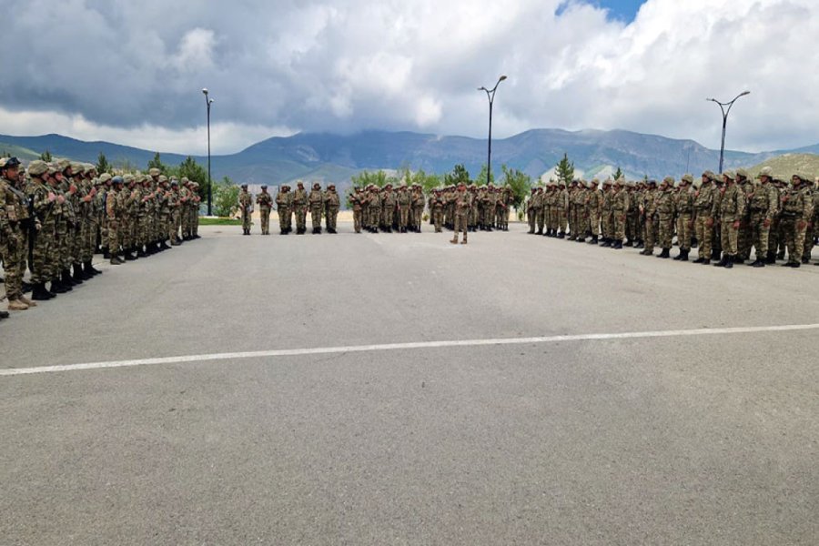 Hərbi vəzifəlilərin təlim toplanışı davam edir - FOTO