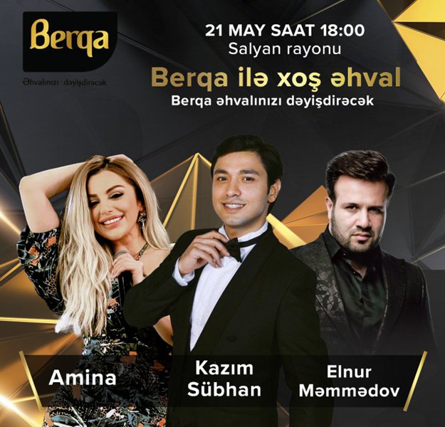 “Berqa” ilə “Xoş əhval” konserti bu dəfə Salyanda! 