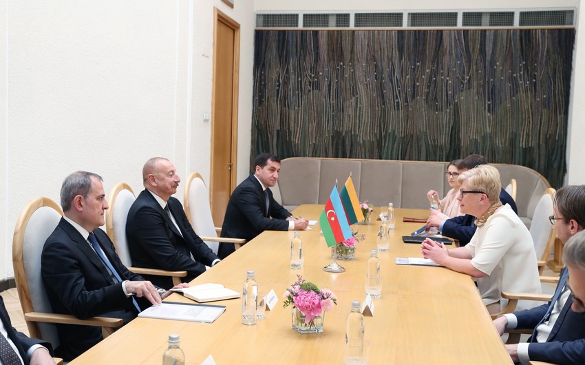 Azərbaycan Prezidentinin Litvanın Baş naziri ilə görüşü oldu 