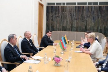 Azərbaycan Prezidentinin Litvanın Baş naziri ilə görüşü oldu 