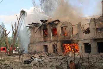 Rusiya Ukraynada xəstəxananı vurdu - FOTOLAR