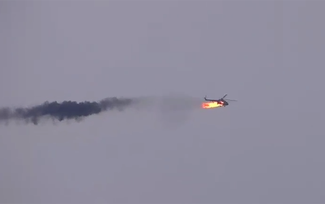 Priqojin: "Rusiya Müdafiə Nazirliyinin ikinci helikopteri vuruldu" - FOTO