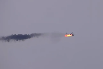 Priqojin: "Rusiya Müdafiə Nazirliyinin ikinci helikopteri vuruldu" - FOTO