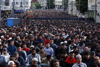 Moskva müsəlmanları Qurban bayramını qeyd ediblər - FOTO