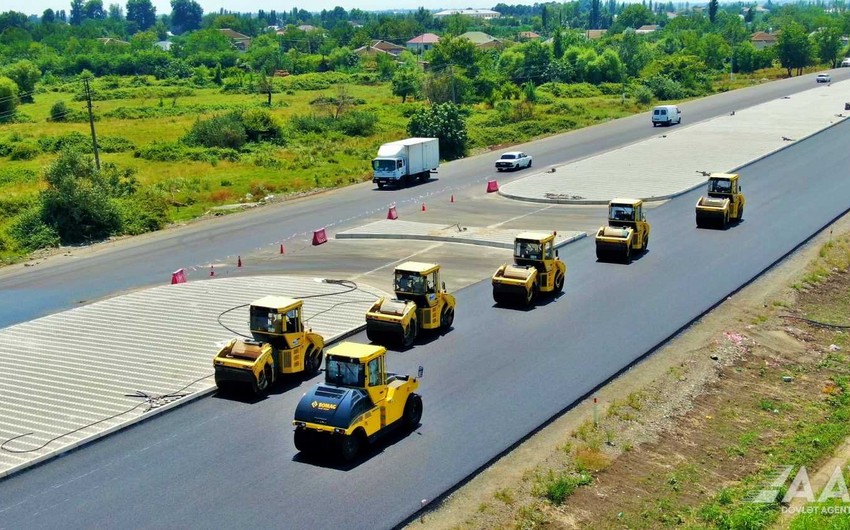 Bərdə-Ağdam avtomobil yolunun tikintisi işlərinin 88 %-i icra olunub - FOTO