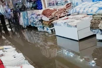 "Sədərək"də mağazaları su basdı - VİDEO