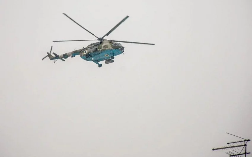 Ukraynada helikopter qəzası: Ölənlər var- VİDEO
