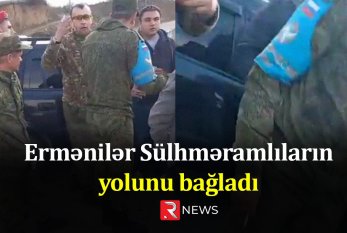 Ermənilərlə sülhməramlılar arasında TOQQUŞMA - VİDEO
