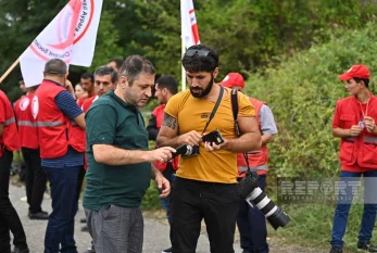 Xarici KİV nümayəndələri Ağdam-Xankəndi yolunda - FOTO