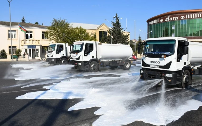 Bu gün Bakının küçə və prospektləri yuyulub