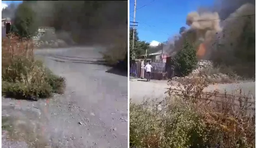 Xankəndidən SON GÖRÜNTÜLƏR - Separatçılar evlərinə od vurub qaçırlar (VİDEO)