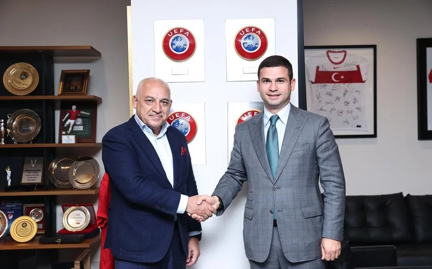 Orxan Məmmədov Türkiyə Futbol Federasiyasının prezidenti ilə GÖRÜŞDÜ