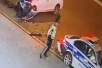 Bakıda yol polisi ölümdən döndü - ANBAAN VİDEO