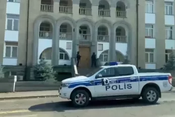 Azərbaycan polisi Xankəndidə asayişi qoruyur