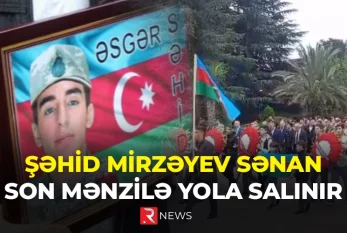 Şəhid Mirzəyev Sənan son mənzilə yola salınır 