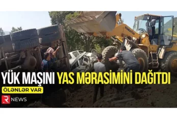 Yük maşınının dağıtdığı yas mərasimindən görüntülər - RTV VİDEO