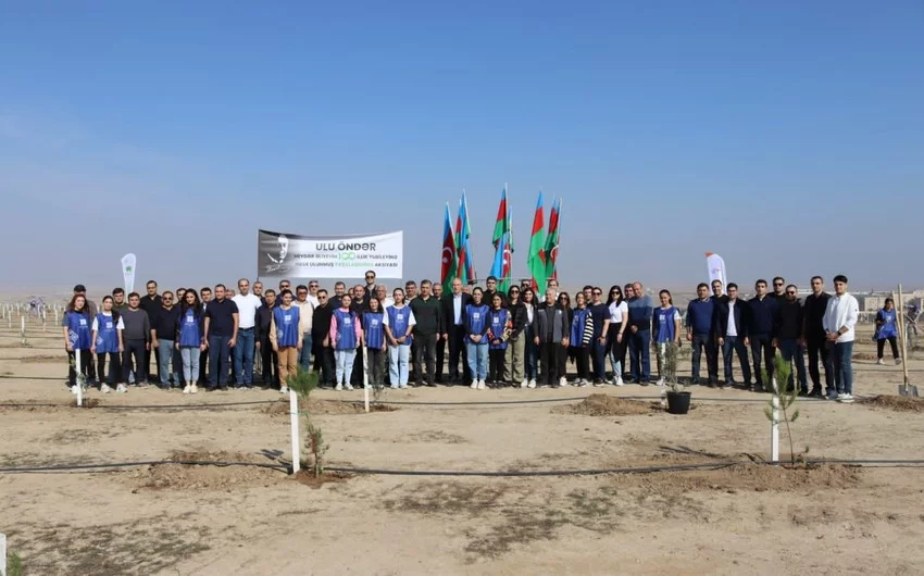 Ulu Öndər Heydər Əliyevin 100 illik yubileyi ilə əlaqədar ağacəkmə tədbiri KEÇİRİLDİ - FOTO