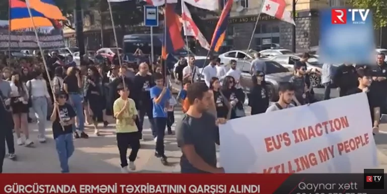 Gürcüstanda erməni təxribatının qarşısı alındı - VİDEO