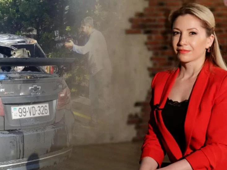 Bakıda yanan "Cruze" tanınmış aparıcının maşını imiş - VİDEO