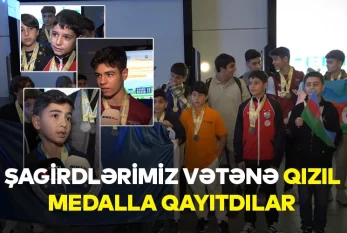 Azərbaycanlı şagirdlər Abu-Dabidən qızıl medalla qayıtdılar - RTV VİDEO