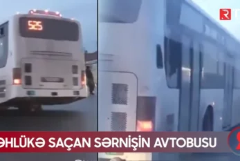 Bakıda təhlükə saçan sərnişin avtobusu - Qəza baş versə kim cavab verəcək?...