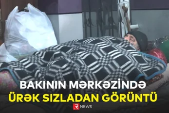 Bakının mərkəzində ürək sızladan görüntü -  VİDEO