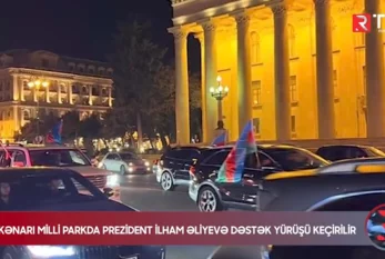 Dənizkənarı Milli Parkda Prezident İlham Əliyevə dəstək yürüşü keçirilir - VİDEO