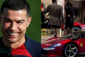 Ronaldo 2,2 milyon dollarlıq “Ferrari”si ilə - VİDEO