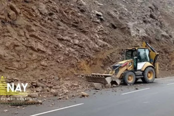 Naxçıvanda dağ uçqunu olub - FOTOLAR