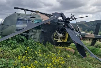 Hərbi helikopter İzmirə məcburi eniş etdi 