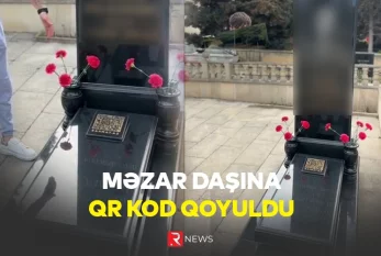 Azərbaycanda məzar daşına QR kod qoyuldu - VİDEO