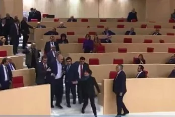 Gürcüstan parlamentində dava - VİDEO