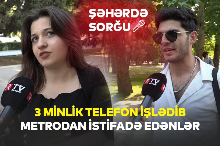 3 minlik telefon işlədib metrodan İSTİFADƏ EDƏNLƏR - VİDEO