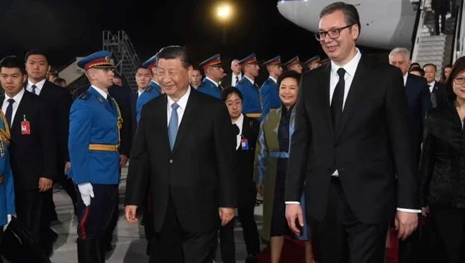 Çin prezidenti Serbiyada