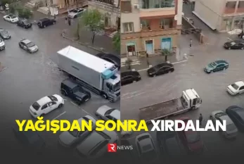 Yağışdan sonra Xırdalan - VİDEO