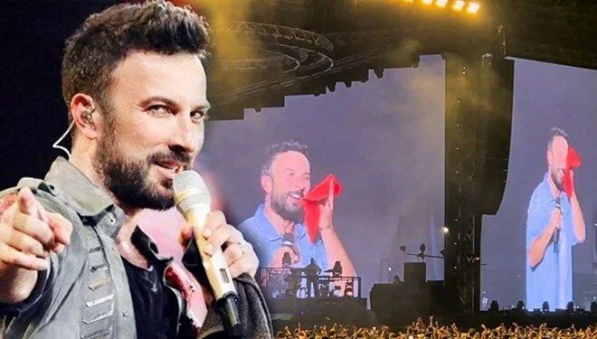 Tarkan tərini sildiyi dəsmalı pərəstişkarlarına atdı: Mənim tərim gözəl qoxur