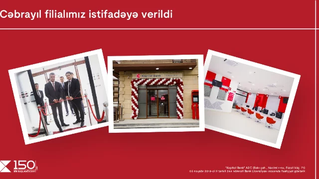 "Kapital Bank"ın Cəbrayıl filialının açılışı oldu 