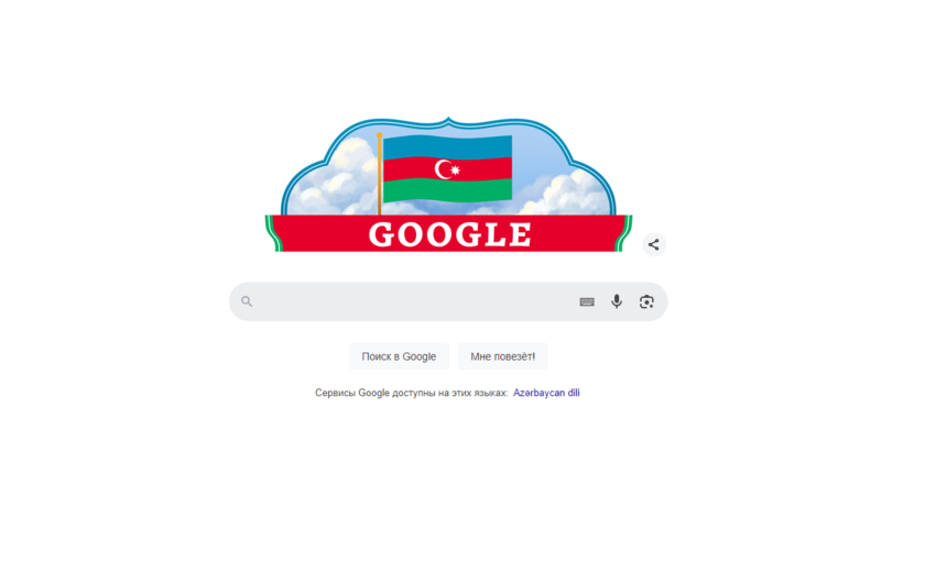 “Google” Azərbaycan bayrağının rənglərində dudl hazırlayıb 