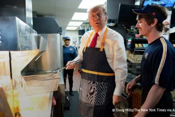 Donald Tramp McDonald’s-da işə başladı - FOTOlar