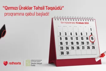 “Qırmızı Ürəklər Təhsil Təqaüd Proqramı”na qəbul başladı 